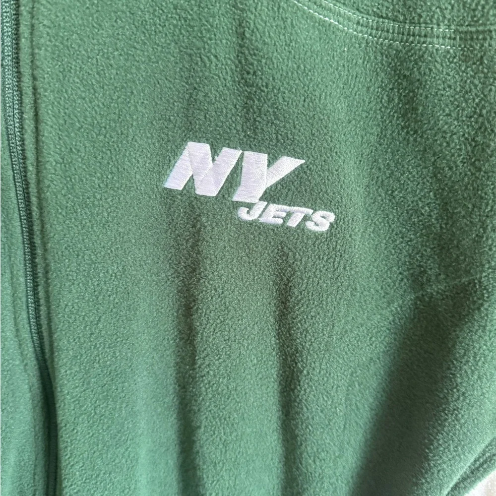 Men’s XL Green Reebok New York Jets NFL Long Sleeve Fleece Quarter Zip Pullover